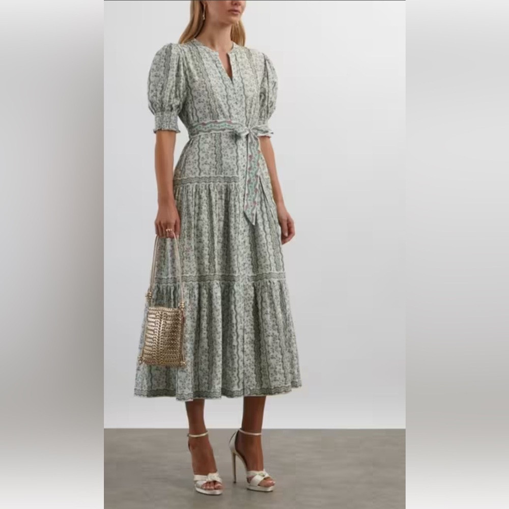HILL HOUSE HOME Green Provence Floral Yara Shirt Dress Size XS. C-32 | Poshmark