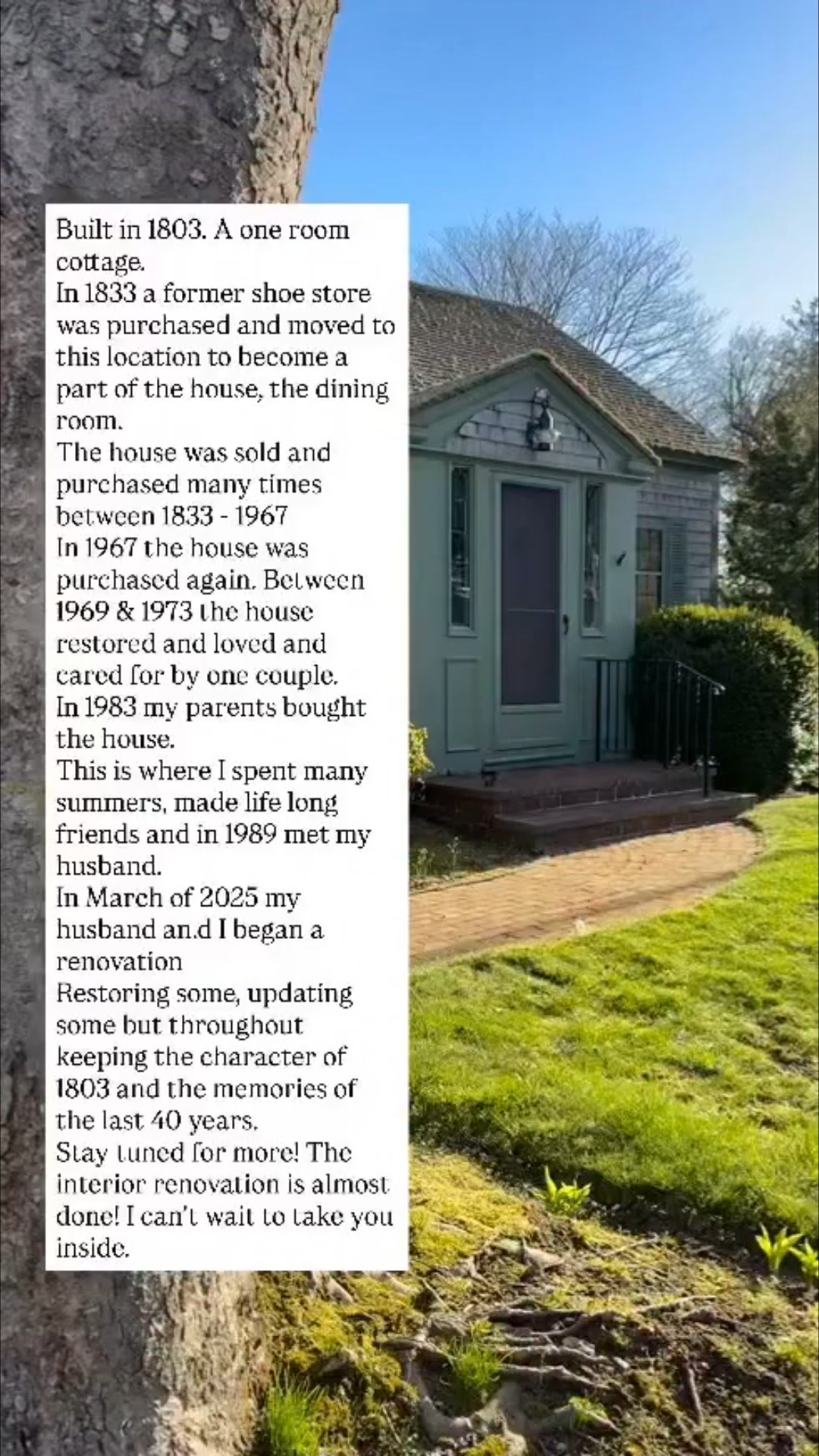 The beginning
First glimpse into our Cape Cod renovation.
In March of 2025 my husband and I began a renovation 
Restoring some, updating some but throughout keeping the character of 1803 and the memories of the last 40 years.
Stay tuned for more! The interior renovation is almost done! I can’t wait to take you inside.	

#CapeCodRenovation #HistoricHome #1803Home #HomeRestoration #RenovationJourney #BeforeAndAfter #PreservingHistory #HomeMakeover #CharacterAndCharm #InteriorInspo #DreamHomeInProgress #ModernMeetsHistoric #RenovationReveal #HomeTransformation #LoveWhereYouLive #HomeUpdate #BuildingMemories #RenovationDiaries #CapeCodCharm #staytuned

#LTKOver40 #LTKHome
