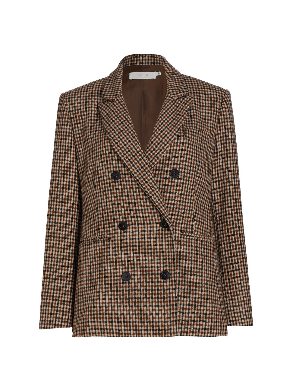 Women's Brina Double-Breasted Plaid Blazer - Brown Black - Size XS - Brown Black - Size XS | Saks Fifth Avenue