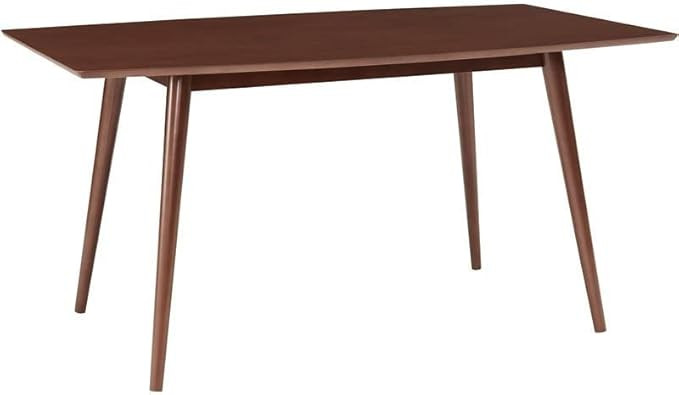 Walker Edison 6 Person Simple Wood Room Kitchen Table, Walnut | Amazon (US)
