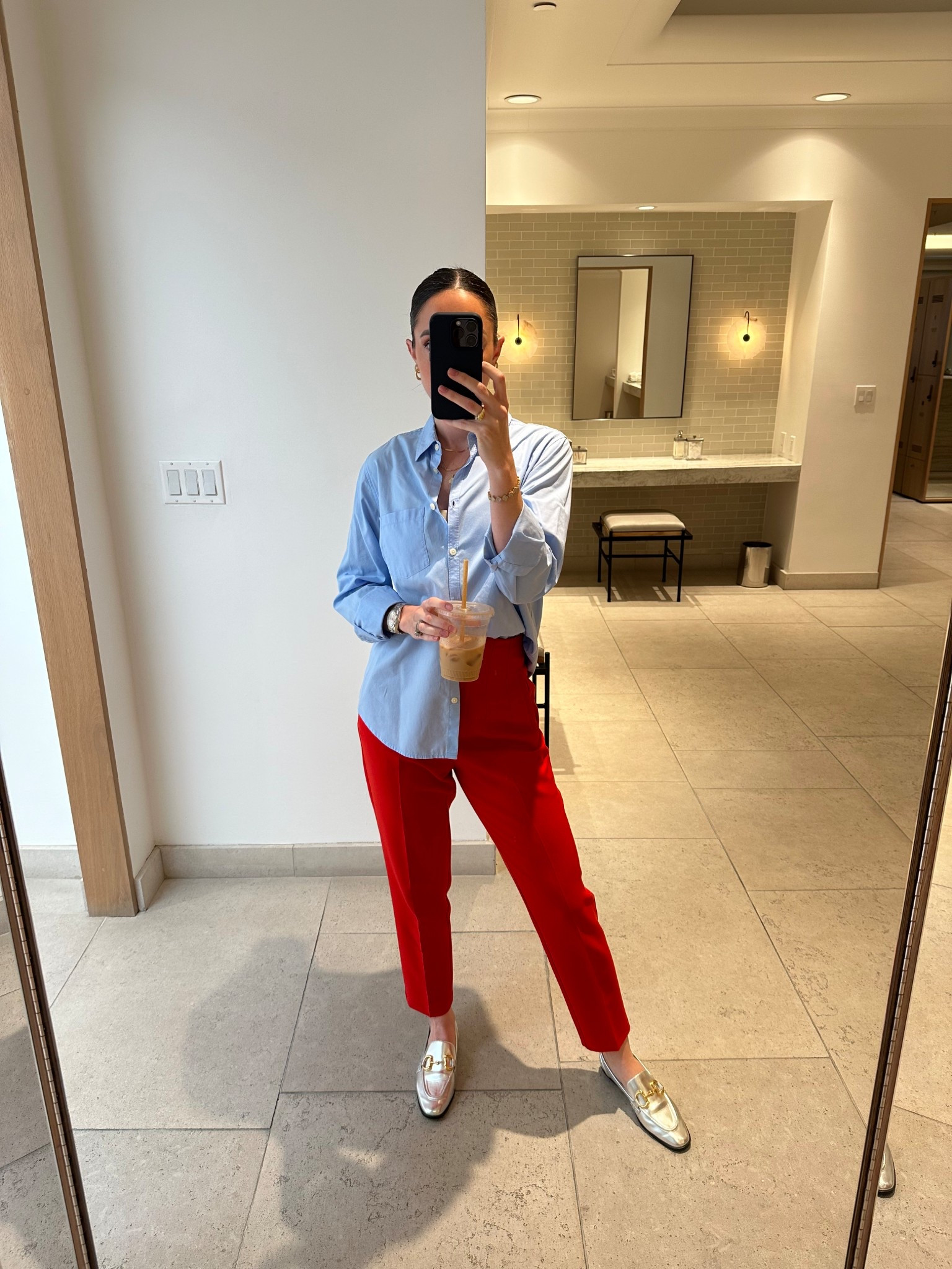 Linen blouse S
Red pleated pants S
Silver loafers 7.5

#LTKWorkwear #LTKShoeCrush #LTKSaleAlert