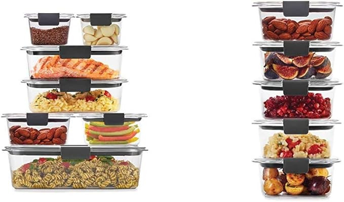 Rubbermaid Brilliance Storage 14-Piece Plastic Lids | BPA Free, Clear & Leak-Proof Brilliance Foo... | Amazon (US)