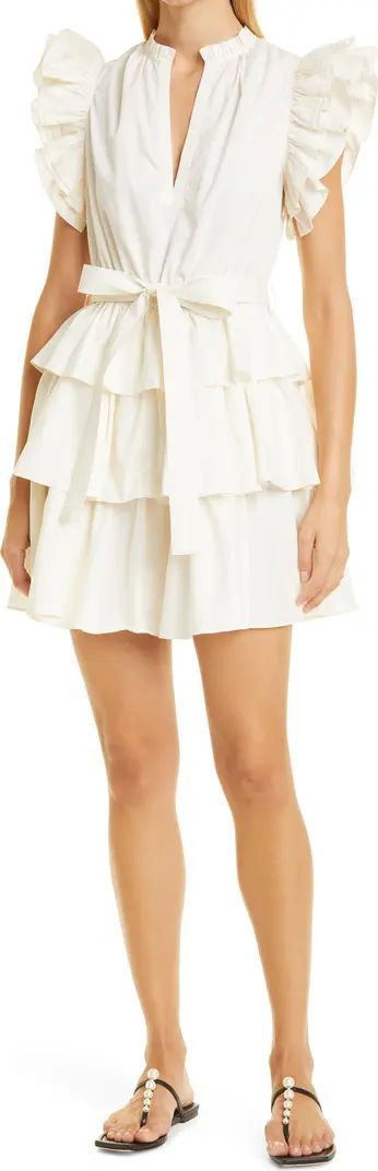 Honoria Ruffle Cotton Poplin Dress | Nordstrom