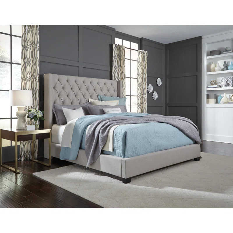 Abeyta Upholstered Wingback Bed | Wayfair North America