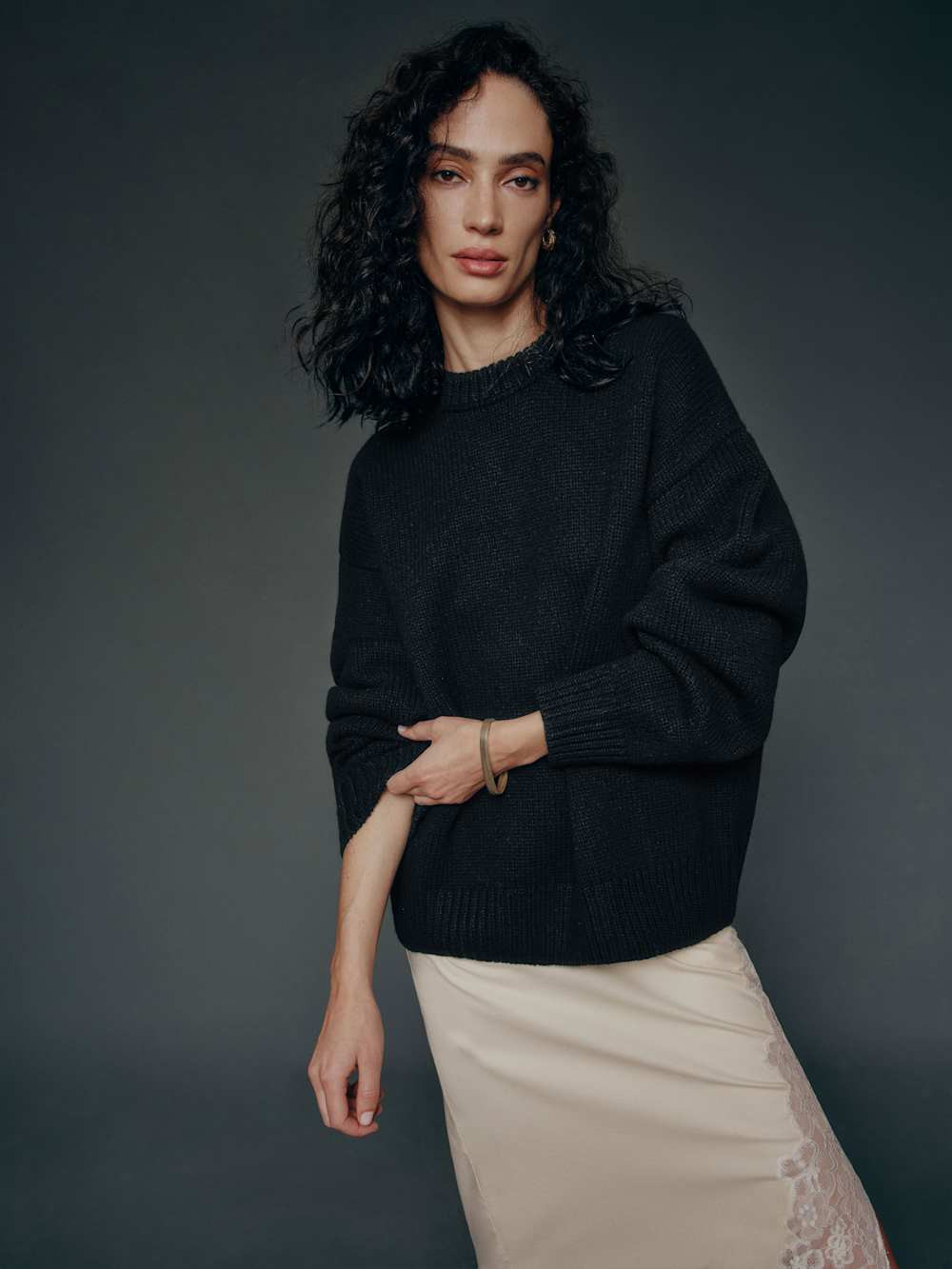Gwen Oversized Regenerative Wool Sweater | Reformation (Global)