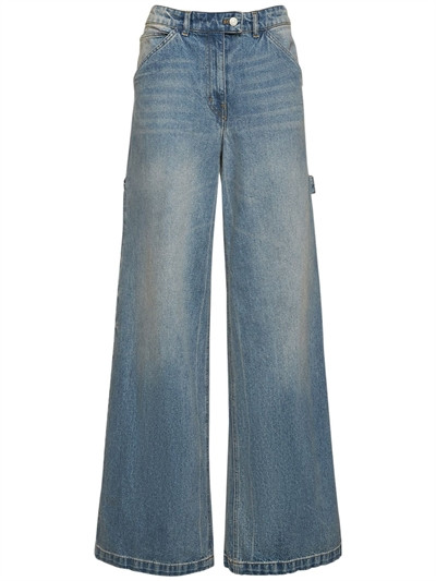 Courreges - Low rise cotton denim baggy jeans - Light Blue | Luisaviaroma | Luisaviaroma