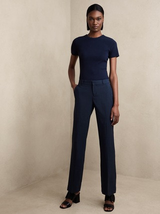 Logan Bootcut-Straight Wool-Blend Pant | Banana Republic (US)