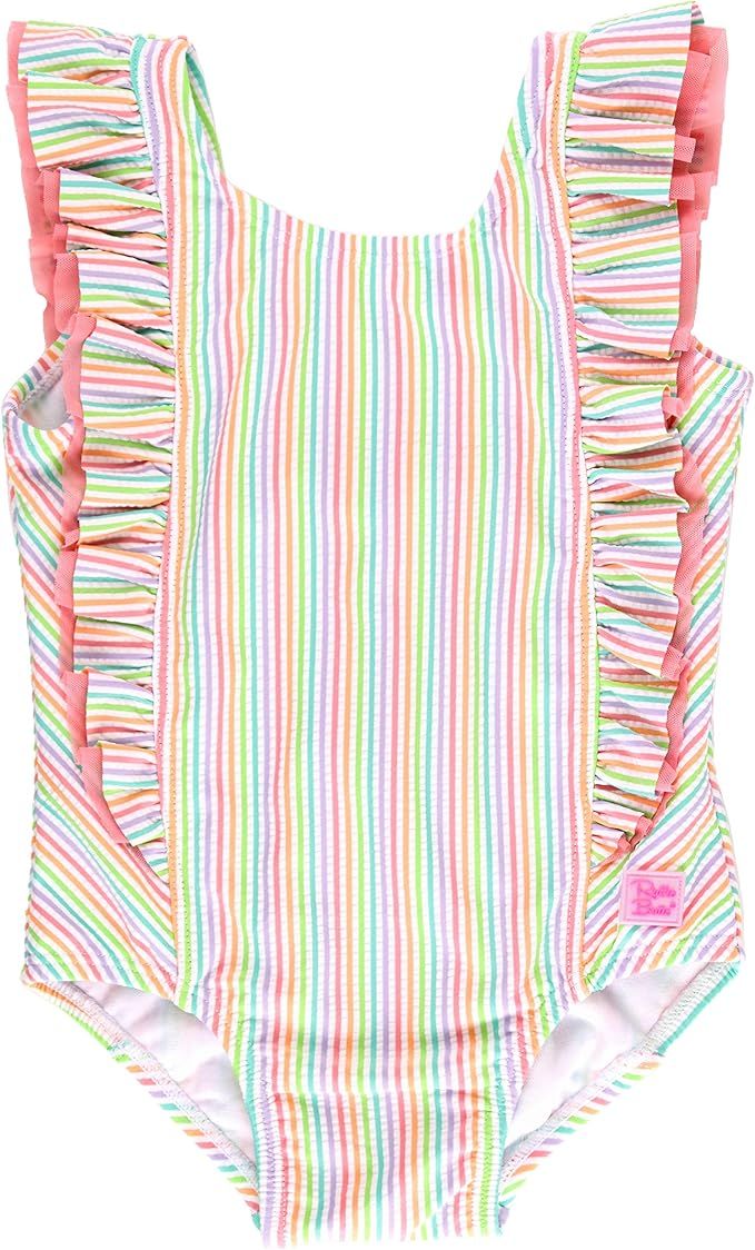 RuffleButts® Baby/Toddler Girls Ruffle Strap One Piece Swimsuit w/UPF 50+ Sun Protection | Amazon (US)