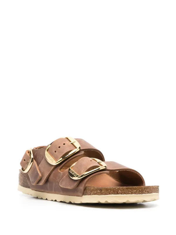 Birkenstock Milano Buckled Slingback Sandals | Brown | FARFETCH AU | Farfetch Global
