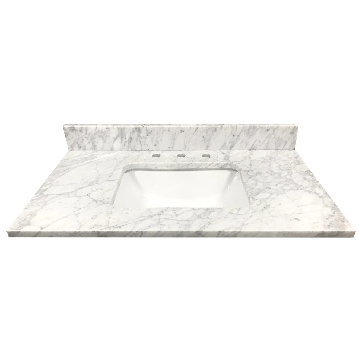 37'' Marble Single Bathroom Vanity Top with Sink | Wayfair North America