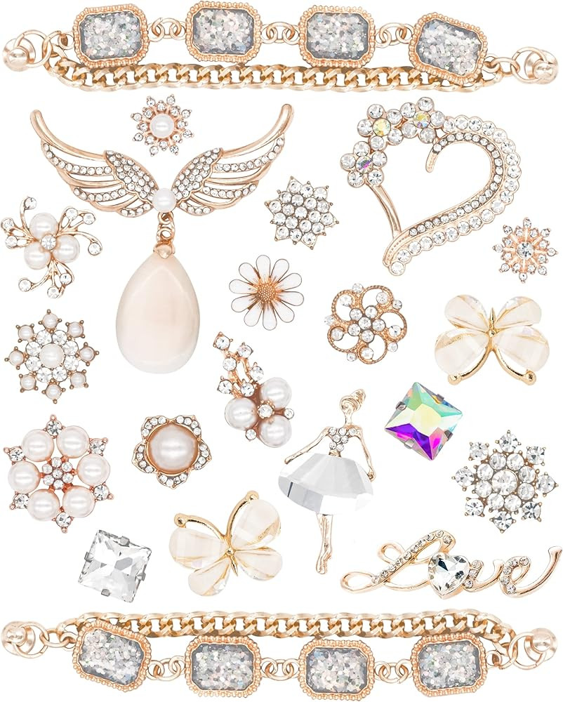 Shoe Charms Bling for Croc Jewelry Accessories Decoration for Women Girls Party Favors Birthday G... | Amazon (US)