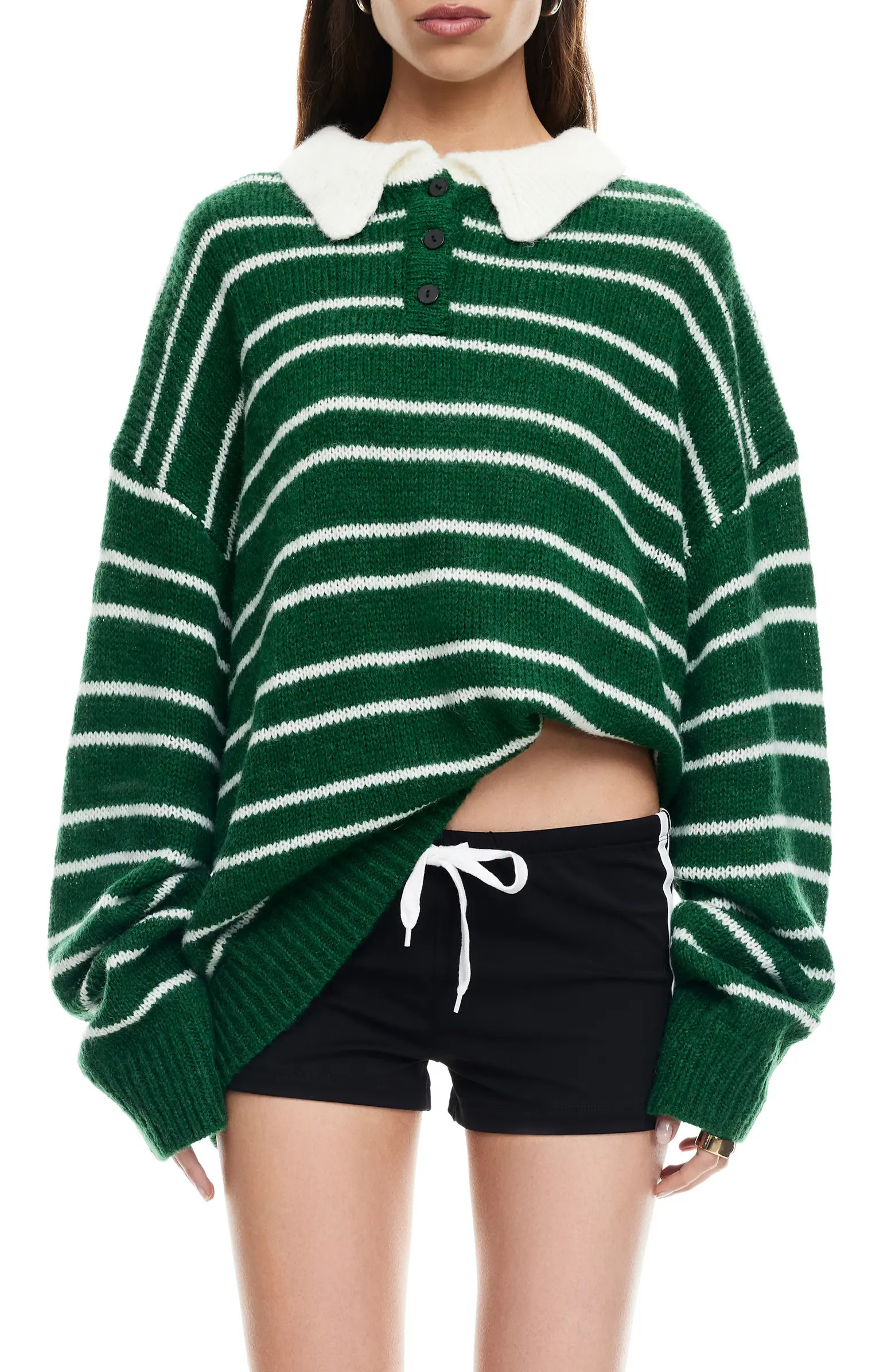 Rising Sun Stripe Polo Sweater | Nordstrom