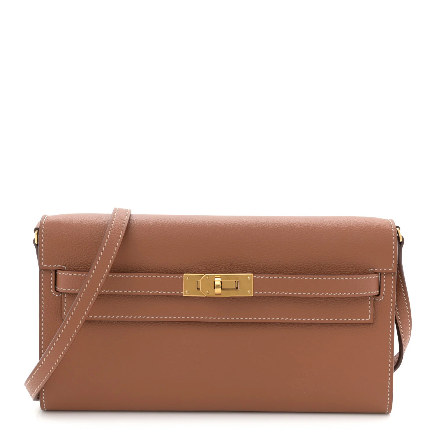 Evercolor Kelly Wallet To Go Gold | FASHIONPHILE (US)