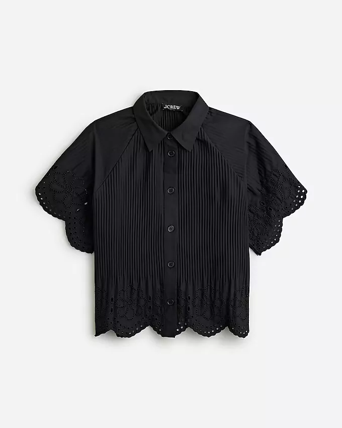 Eyelet-trim button-up shirt curated on LTK