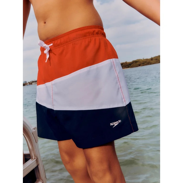 Speedo Boy's Colorblock Volley Swim Shorts with Comfort Liner, Sizes XXS-XL | Walmart (US)