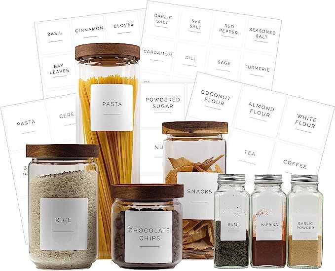 Brook & Meadow Kitchen Pantry Labels & Spice Labels- (75 Labels) 48 Spice Jar Labels & 27 Labels ... | Amazon (US)