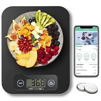 URAMAZ Food Scale with Nutritional Calculator, Digital Food Scales for Kitchen Scale Grams and Ou... | Amazon (US)
