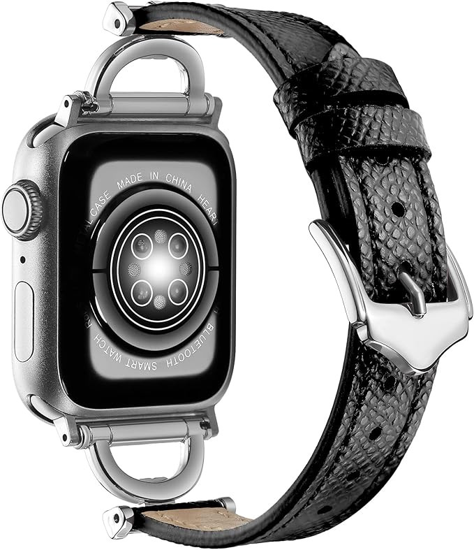 Genuine Leather Band Compatible with Apple Watch Women 38mm 40mm 41mm 42mm(2024 series 10), Desig... | Amazon (US)