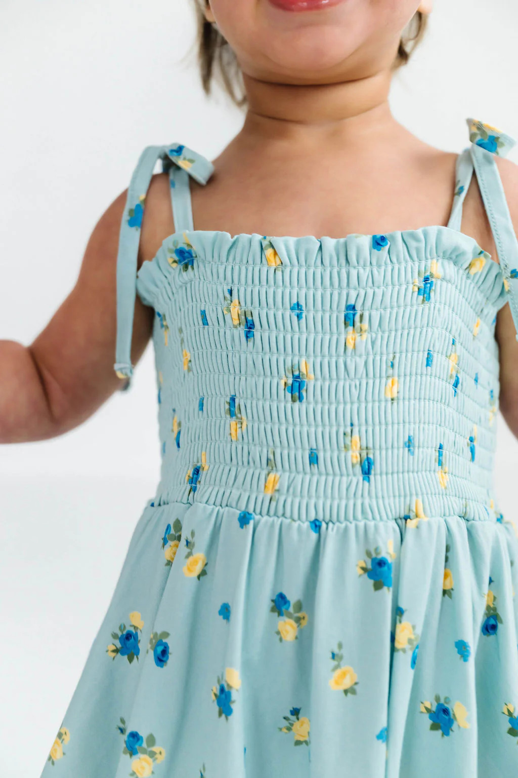 Floral and Gingham Smocked Bubble Romper | In My Jammers