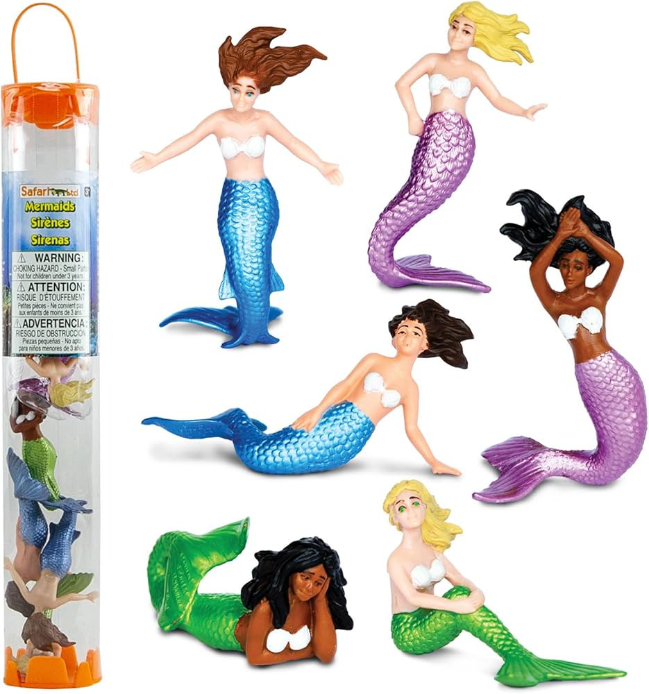 Safari Ltd. Mermaids TOOB - 6 Pieces Detailed Mini Plastic Model Figures - Fun Fantastical Play T... | Amazon (US)