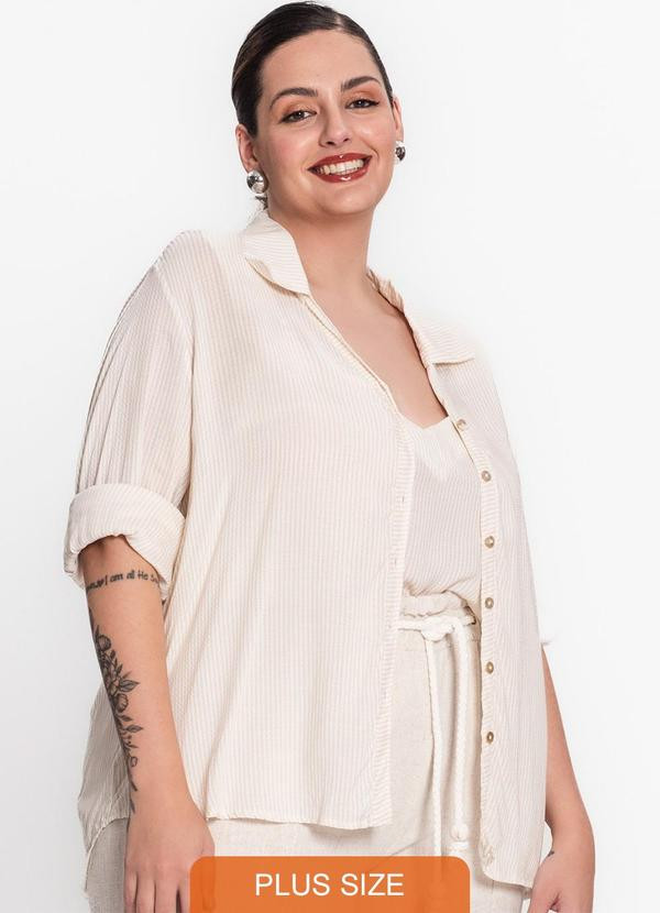 Secret Glam - Camisa Manga Longa Feminina Plus Size Bege | Posthaus (BR)