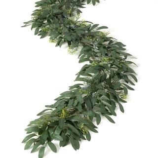 SULLIVANS 6 ft. Green Olive and Berry Unlit Artificial Christmas Garland OLBGD - The Home Depot | The Home Depot