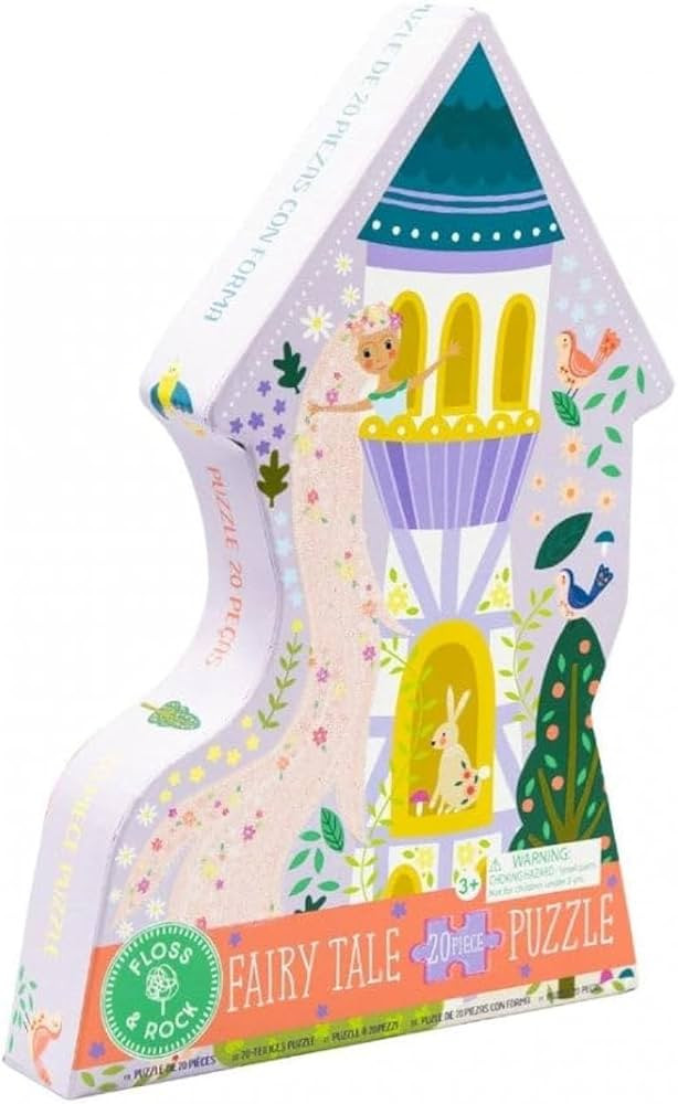 Floss & Rock Fairy Tale Castle Shaped Jigsaw Puzzle with Shaped Box, 20 Piece, 16.5 Inch | Amazon (US)