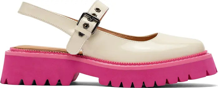 Luna Leather Mary Jane Lug Slingbacks | Nordstrom