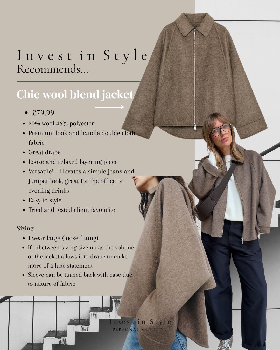 All notes in image 
I wear a large for a relaxed fit 

@Zara 

#LTKstyletip #LTKspring #LTKworkwear