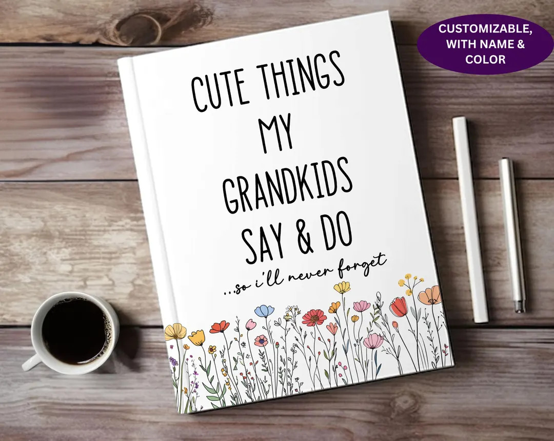Cute Things My Grandkids Say & Do Journal, Grandparents Journal Gift for Grandma From Grandkids F... | Etsy (US)