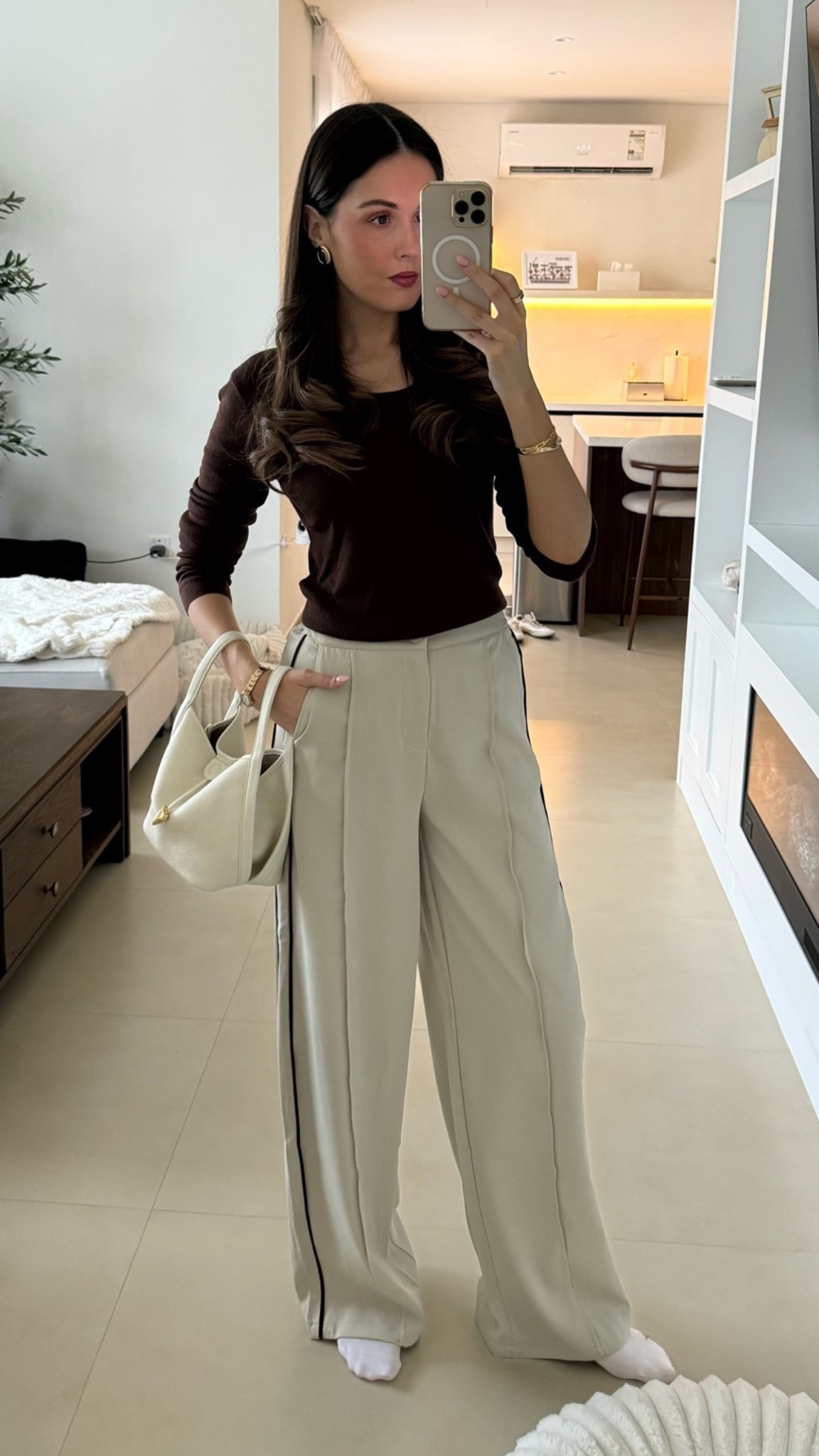 Wearing size 8 long in pants & size S in top (would have preferred an XS in top)

#LTKFashionMonth #LTKstyletip #LTKautumn