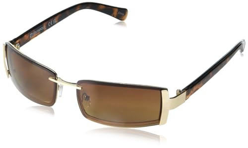 SOUTHPOLE Men's Retro Rectangular Sunglasses, Gold, 51 mm | Amazon (US)
