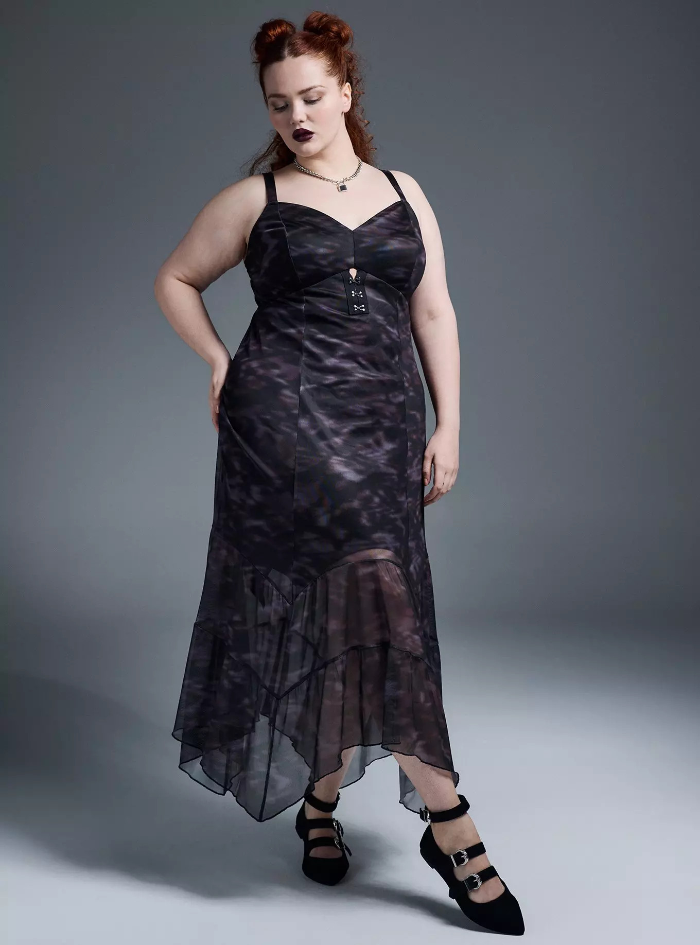 Nightfall Tiered Mesh Maxi Dress | Torrid (US & Canada)