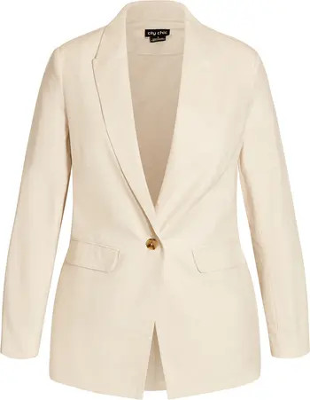 City Chic Sicilian Linen Blend Blazer | Nordstrom | Nordstrom