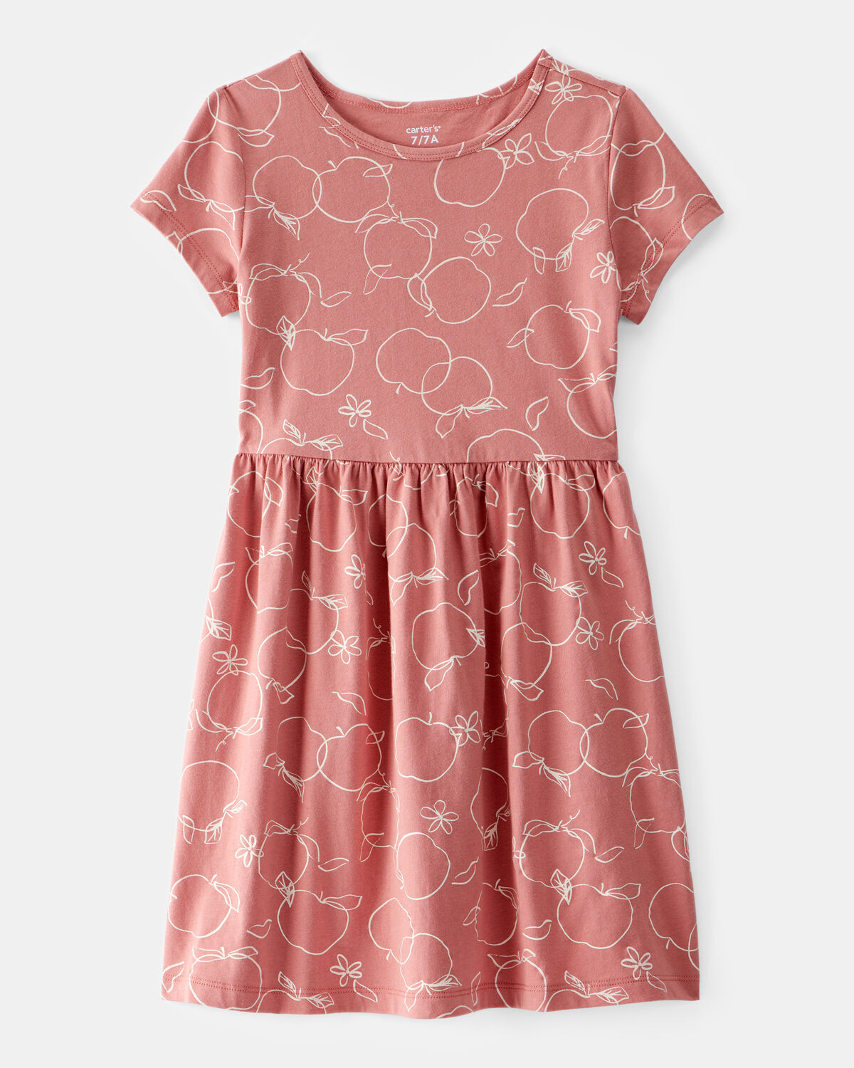 Girls Apple Print Short-Sleeve Dress - Pink - Carter's | Carter's | Carter's Inc