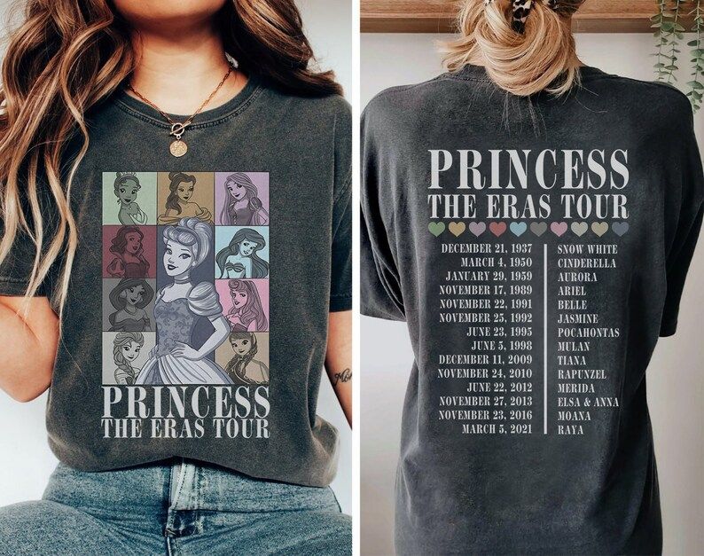 Two Sided® Princess the Eras Tour Comfort Colors Shirt Disney - Etsy | Etsy (US)