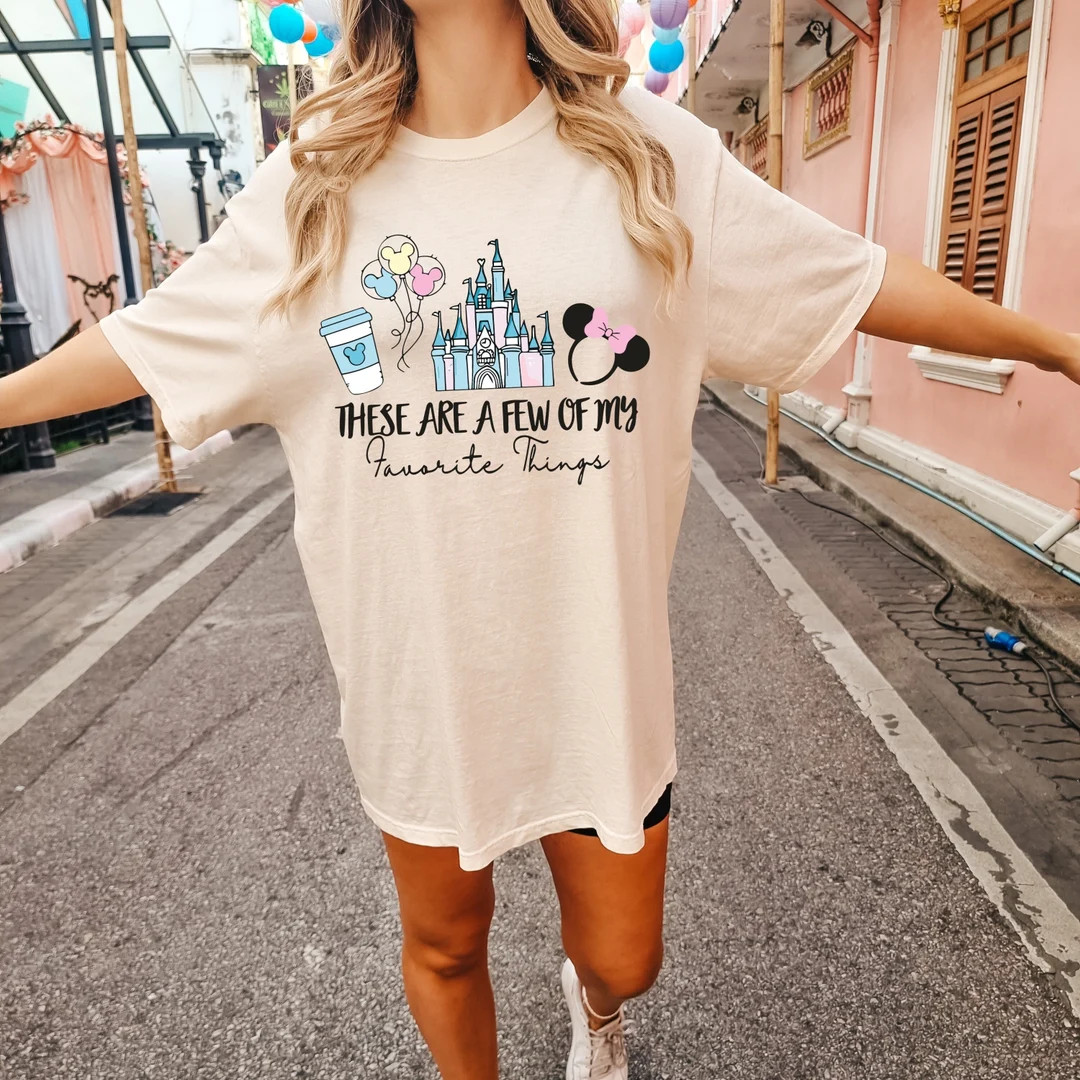These Are A Few of My Favorite Things Shirt, Disney Mickey and Minnie Shirt, Disneyland Castle Sh... | Etsy (US)