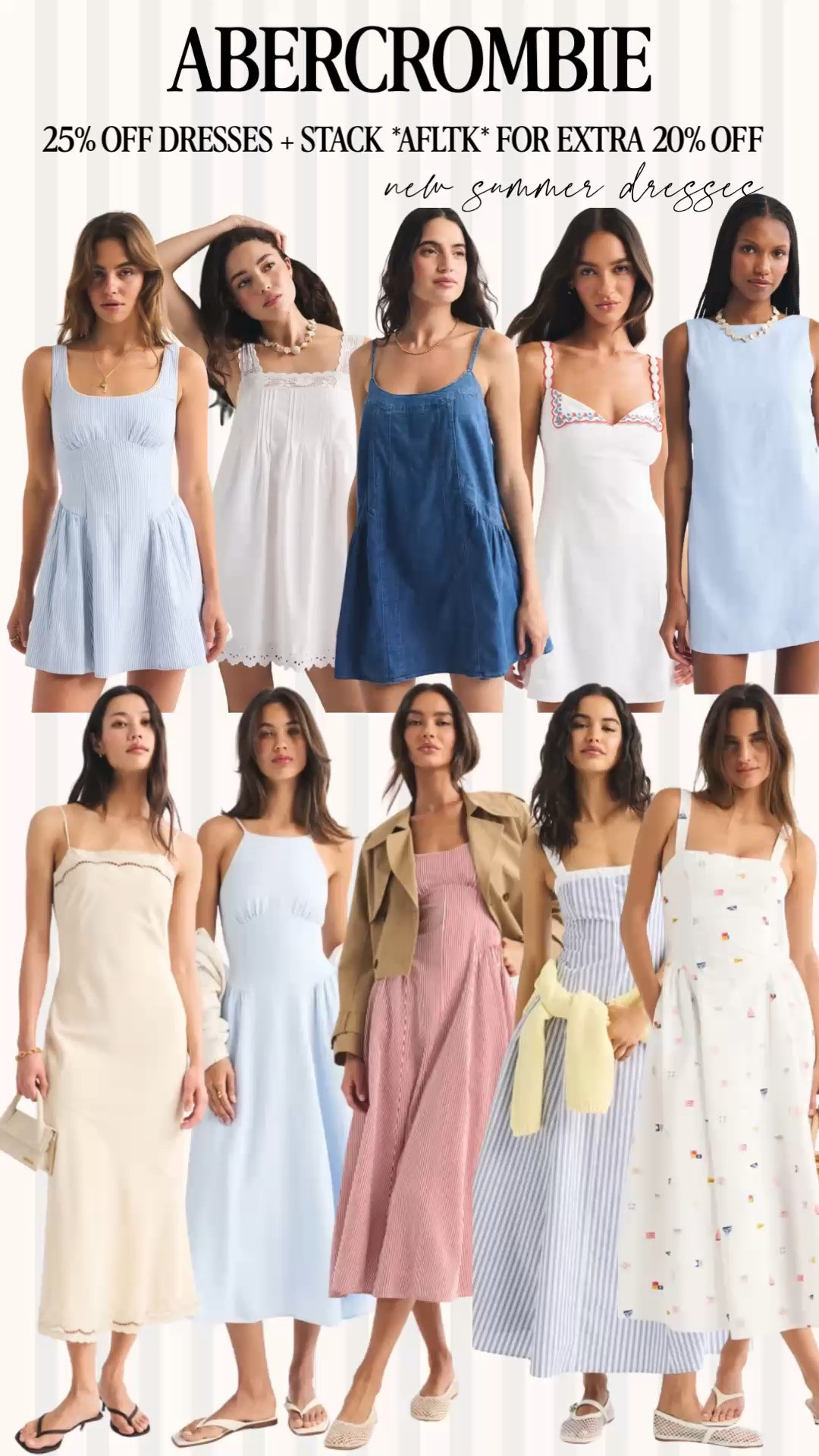 Big @abercrombie sale! Dresses 25% OFF + stack code AFLTK for an extra 20% OFF

#LTKxAbercrombie #LTKootd #LTKSaleAlert