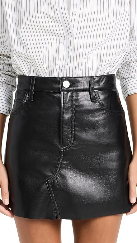 FRAME Women's High 'n' Tight Recycled Leather Skirt | Amazon (US)