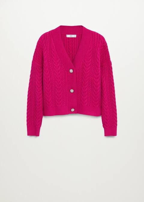 Combined knitted cardigan | MANGO (US)