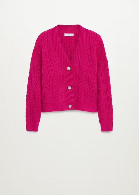 Combined knitted cardigan | MANGO (US)