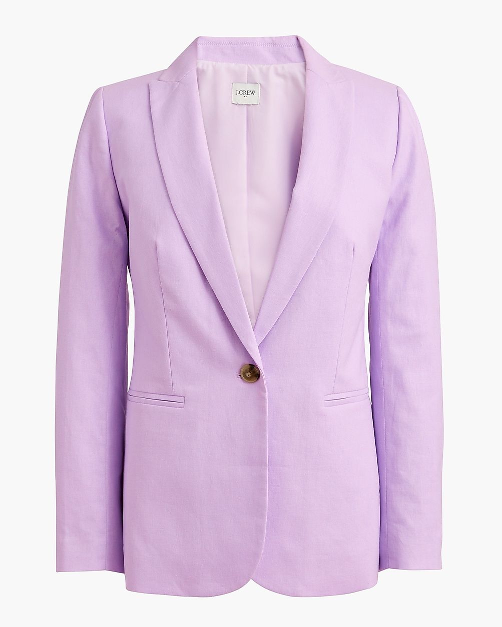 Linen-blend one-button blazer | J.Crew Factory