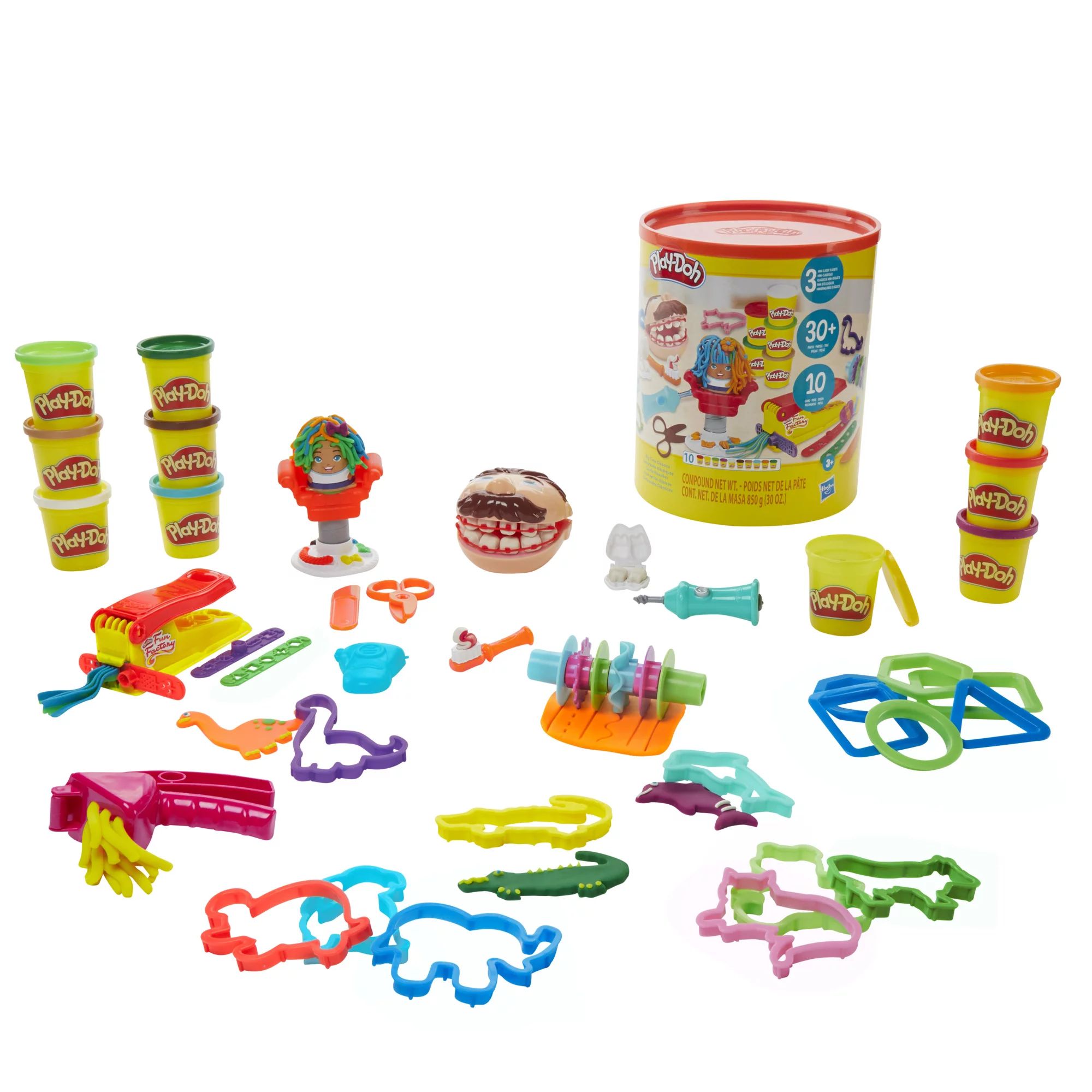 Play-Doh Big Time Classics Canister Bundle of 3 Playsets, 30 Ounces Modeling Compound | Walmart (US)