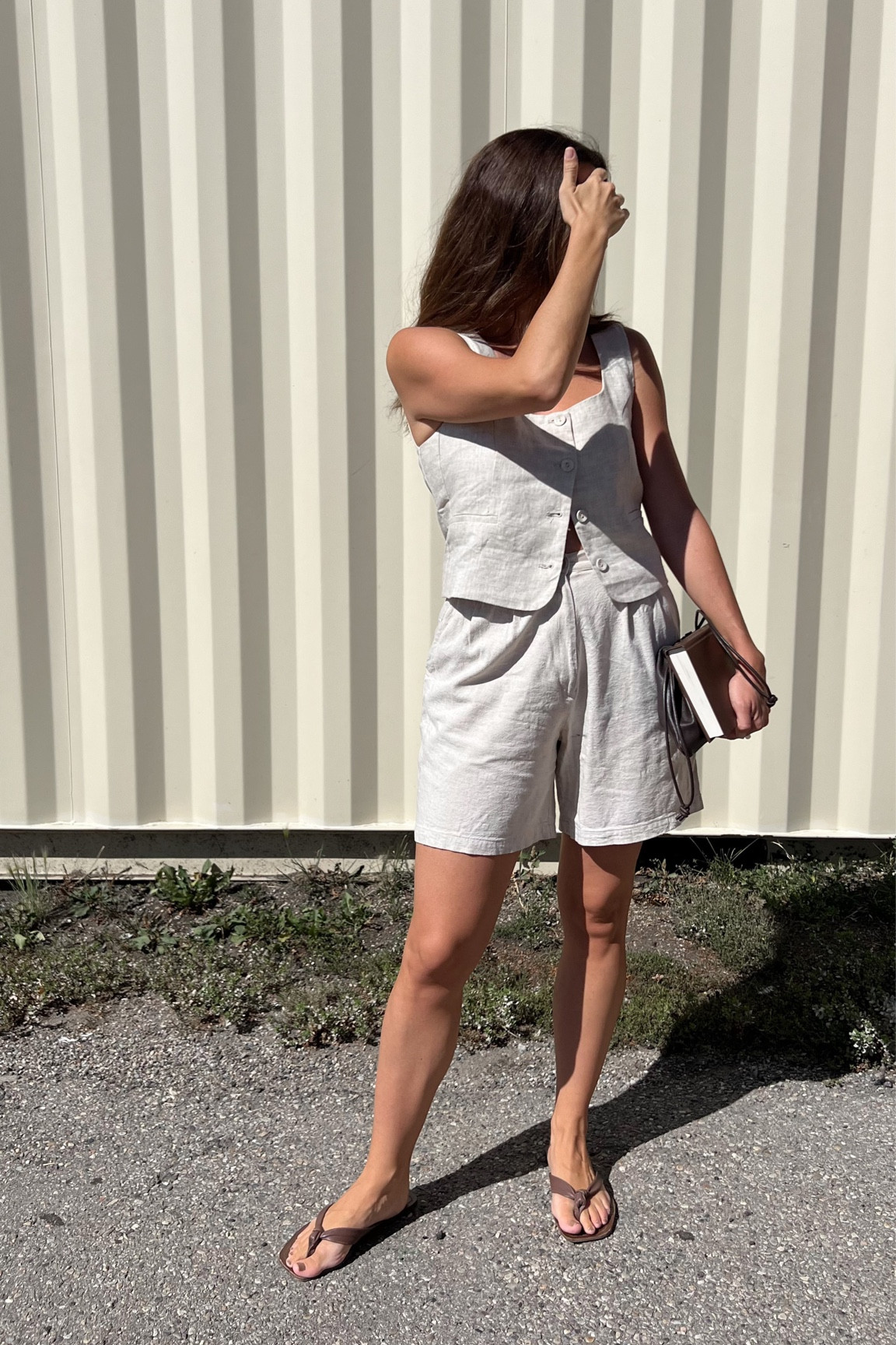 Easy late summer look for a coffee stroll. Love how versatile vest tops are— will be wearing this one with denim, linen trousers and skirts this fall.

#LTKunder50 #LTKSeasonal #LTKtravel