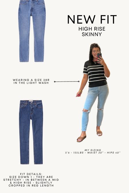 Skinny jeans are making a comeback, at least for me they are. I actually love these so much. They make the bum look so good too. Currently on sale + code AFSHELBY stacks for an additional 15% off. See graphic for sizing details 

#LTKsalealert #LTKmidsize #LTKstyletip