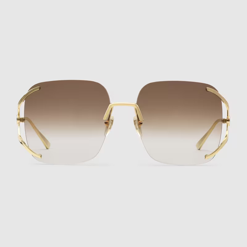 GUCCI Square Metal Sunglasses, Brown | Gucci (US)
