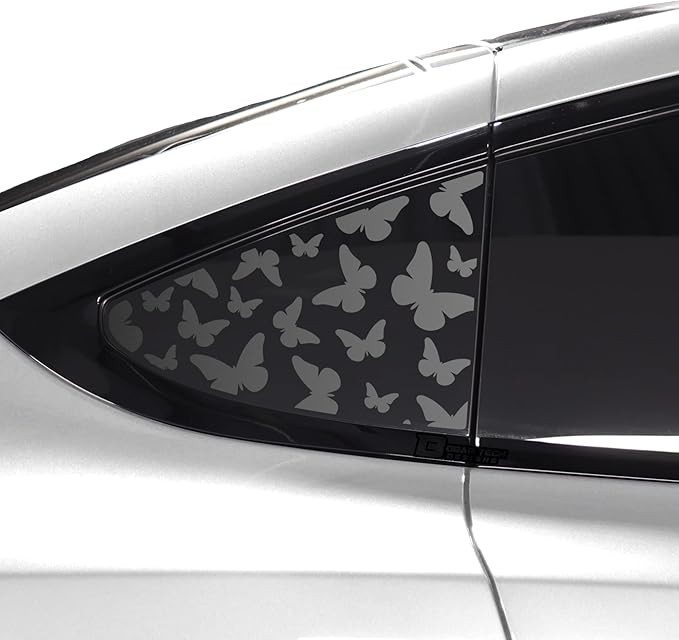 BOGAR TECH DESIGNS Precut Quarter Window Animal Butterfly Flutter Print Vinyl Decal Stickers Comp... | Amazon (US)