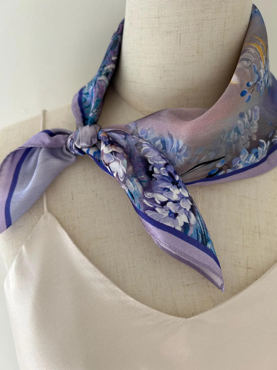 100% Natural Mulberry Silk Scarf Lavender Purple Neckerchief (21"x21") - Etsy | Etsy (Global)