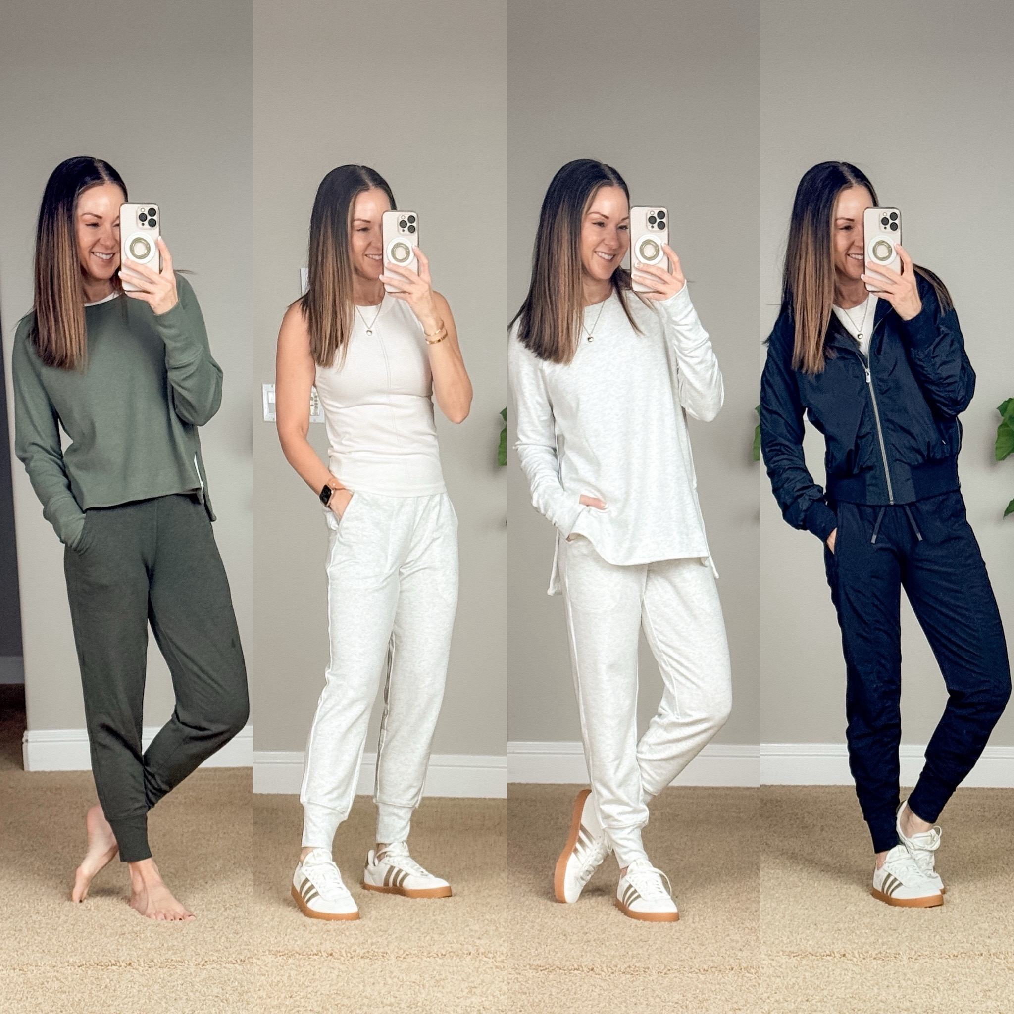 Winter Athleisure

Coaster Luxe Sweatshirt XSP in green & XS in fog grey heather.
Coaster Luxe Joggers XXS petite in Aspen Olive Heather & XS petite in fog grey Heather.
Ascent tank - XS in magnolia White.
Jetset Bomber Jacket - XS petite black Attitude mid-rise jogger 0 petite black

Athleisure  Workout outfits  Athleta  Petite outfits  Workout pants  joggers sneakers  outfit inspo  comfy outfit  casual outfits  jackets  zip-ups  white tank  workout tank  sale items  black jacket  workout long sleeve  EverydayHolly

#LTKActive #LTKSeasonal #LTKStyleTip