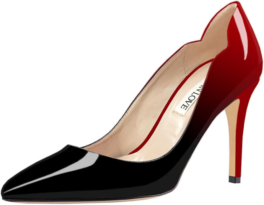 JOY IN LOVE Pumps for Women 3.5" Stiletto High Heels Pointy Toe Pumps Shoes | Amazon (US)